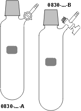 Auffangkolben nach Schlenk (Stickstoffkolben ) Zylindrisch ; mit Kern ;  A