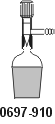 Chlorcalzium - Zylinder (Trockenturm) Aufsatz mit Ventil