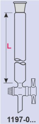 Chromatographie- Säulen ohne Einstiche oben Hülse / PTFE - Hahn