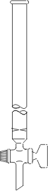 Chromatographie- Säulen mit Einstichen Bördelrand / Glashahn