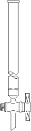 Chromatographie- Säulen mit Einstichen Bördelrand / PTFE - Hahn