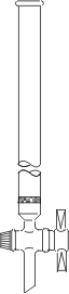 Chromatographie- Säulen mit Filterplatten Bördelrand / PTFE - Hahn