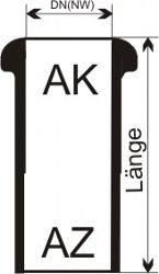 Glasrohrleitung gerade Übergangsrohr (AK-AZ)