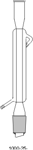 Kühler nach Liebig (Rückflußkühler )(West-Kühler) mit Kern ; oben Alonge