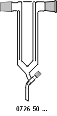 Kühlfalle/ Kältefalle / Blasenzähler für Vakuumapparaturen ; mit Spindelhahn