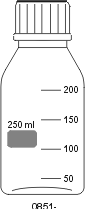Laborflasche Klarglas ; Kunststoffbeschichtet