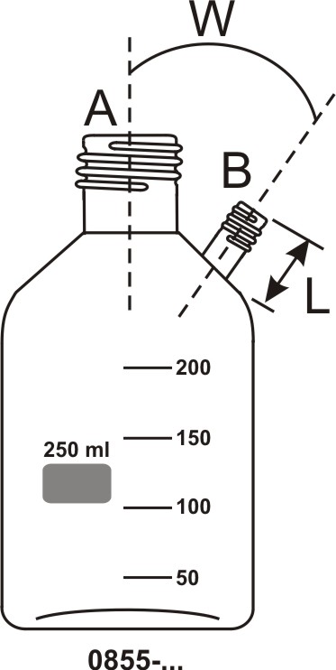 Laborflasche - 2-Hals
