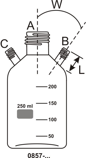 Laborflasche - 3-Hals