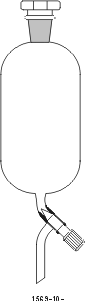 Scheidetrichter- zylindrisch PTFE - Spindelhahn ; ungraduiert