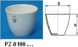 Schmelztiegel aus Porzellan niedrige Form / 1000°C