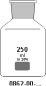 Steilbrustflaschen aus Kalk.Soda-Glas Weithalsflasche  ; ohne Stopfen