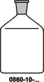 Steilbrustflaschen aus Boro 3.3. ( Steilbrust-Flasche ) Enghals , ohne Stopfen
