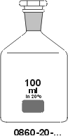 Steilbrustflaschen aus Boro 3.3. ( Steilbrust-Flasche ) Enghals-Steilbrustflasche , mit Glasstopfen