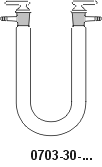 Trockenrohre ( Chlorcalzium - Rohre  )U-Rohr U - Form , mit  NS ;  mit  Ansätze