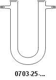 Trockenrohre ( Chlorcalzium - Rohre  )U-Rohr U - Form, Bördelrand, Oliven