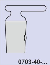 Trockenrohre ( Chlorcalzium - Rohre  )U-Rohr Hohlstopfen mit Lüftungsloch für U-Rohre