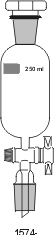 Tropftrichter zylindrisch mit PTFE-Kücken , ungraduiert