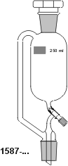 Tropftrichter zylindrisch, mit Druckausgleich PTFE-Spindelhahn
