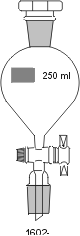 Tropftrichter birnenförmig (kugelförmig) mit PTFE-Küken