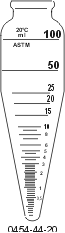 Zentrifugenglas nach ASTM zylindrisch ; D. 44 mm