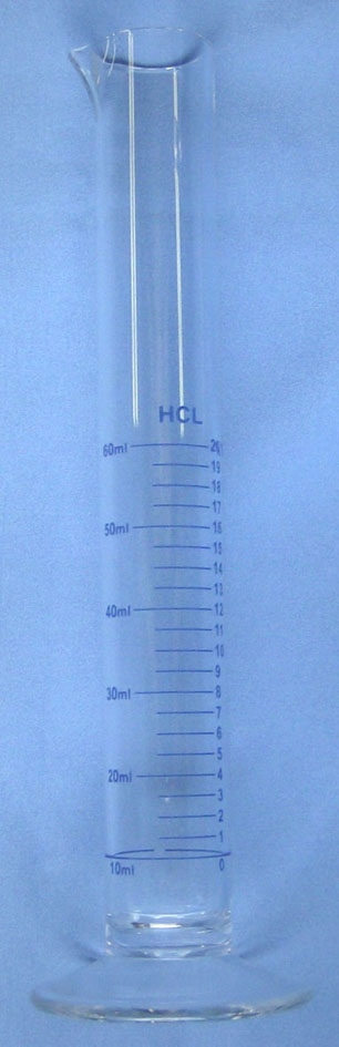 Messzylinder für HCl